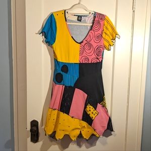 Disney Nightmare Before Christmas Sally Patchwork Knit Dress